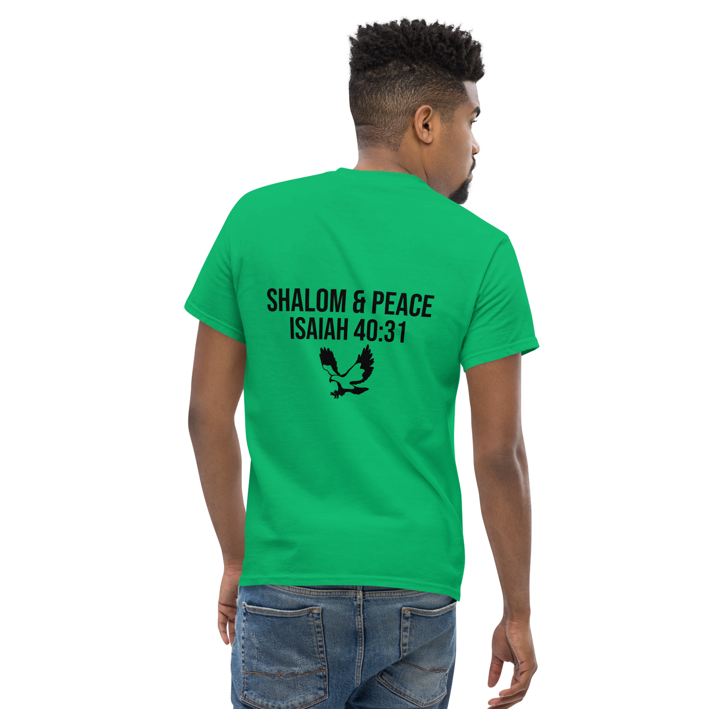 Shalom & Peace Kelly Eagle Tee