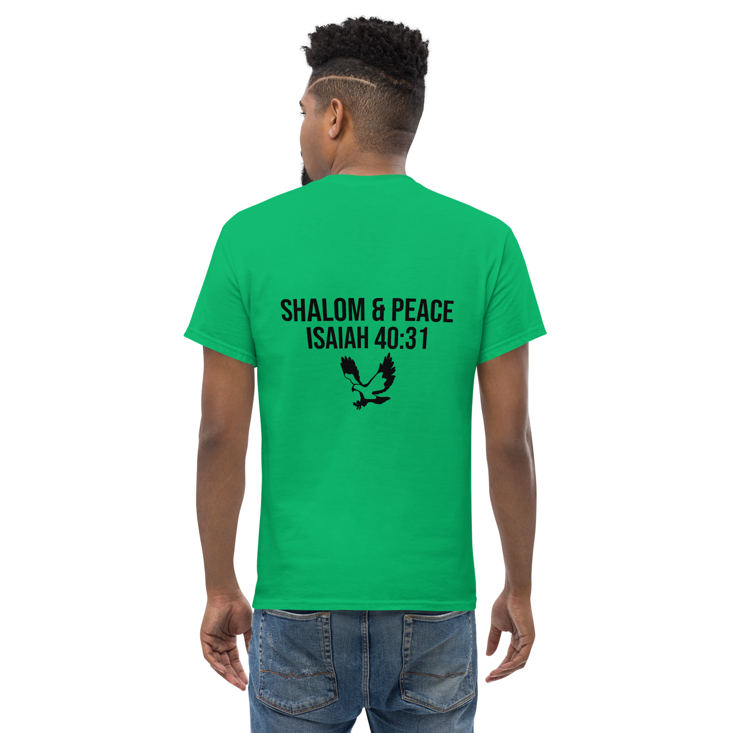 Shalom & Peace Kelly Eagle Tee